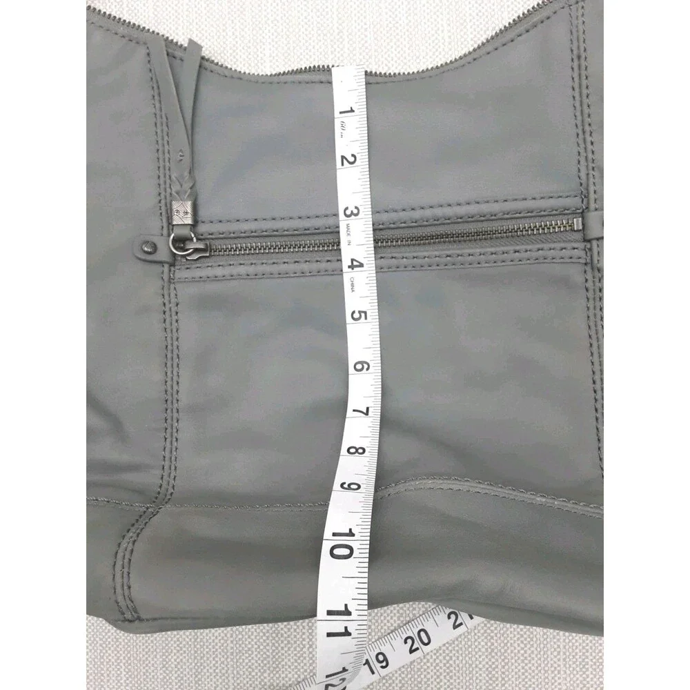 The Sak Gray Hobo Bag Leather Shoulder Handbag